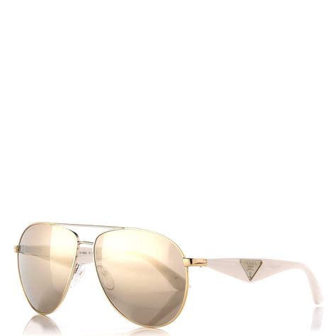 prada white aviator sunglasses|prada aviator sunglasses men's.